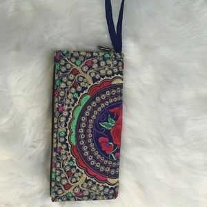 Women’s Colorful Handmade India Print Clutch
